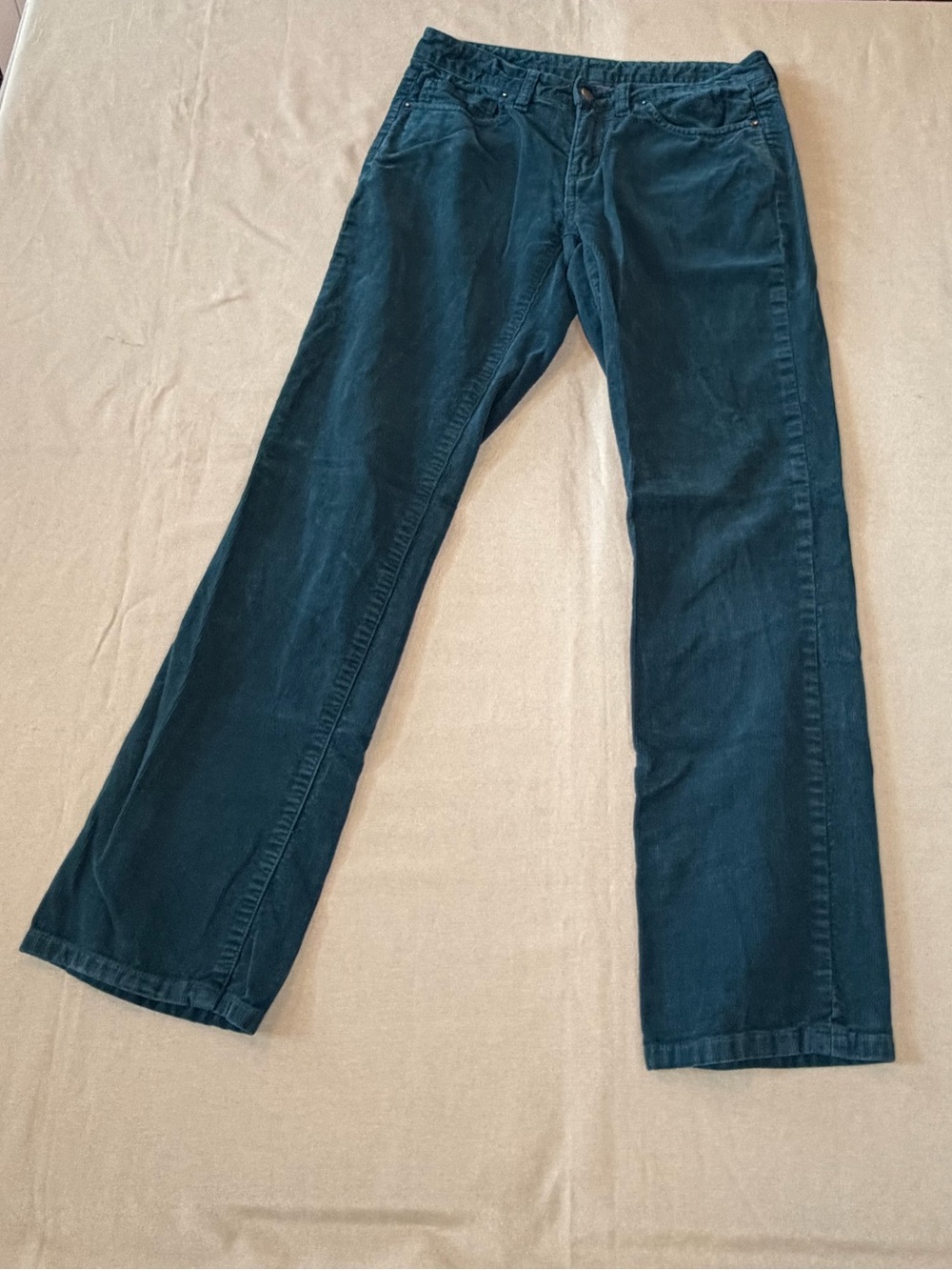 Patagonia Teal Corduroy Women's Straight-Leg Pants